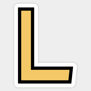 Funky Yellow Letter L Sticker